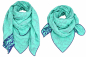 Preview: Musselin-Schal Damen Mintgrün gemustert 140 × 140 cm von OBERMUTTI